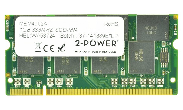 Satellite Pro M40X-262 1GB PC2700 333MHz SODIMM